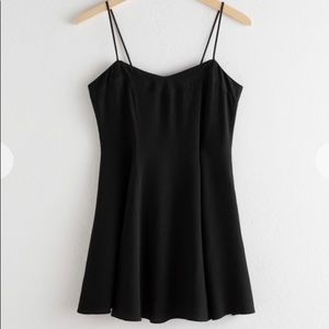 & Other Stories Spaghetti Strap Skater Mini-Dress